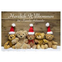 Weihnachtsdeko - Fußmatte mit niedlichen Teddybären
