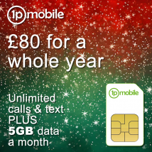 Unlimited UK calls and texts + 5GB data prepay/PAYG SIM