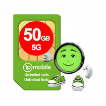 PAYG 50GB data a month with unlimited calls + texts SIM
