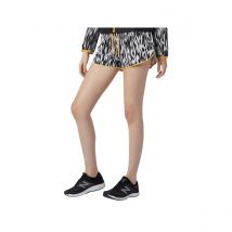 Short New Balance Printed Fast Flight Split Blanc Noir Femme, Taille XS