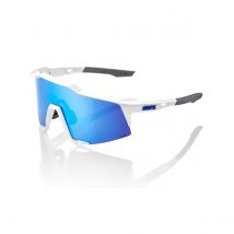 Lunettes 100% Speedcraft Mat Blanc Bleu Lentille