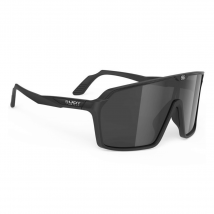 Rudy Project Spinshield Mattschwarze Brille mit rauchschwarzen Gläsern