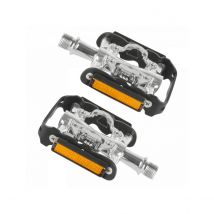 Jeu de pédales double fonction SPD M-Wave compatible avec Shimano - Axe Cr-Mo