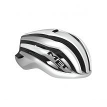 MET Casque Trenta 3K Carbon MIPS Blanc Argent Métal, Taille S (52-56 cm)