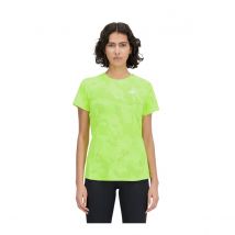 T-shirt New Balance Q Speed Jacquard à Manches Courtes Vert Lima Femme, Taille S