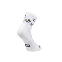 Chaussette Running Sporcks Marguerite White Blanc Jaune, Taille M