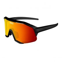 KOO Demos-Brille, schwarzes orangefarbenes Glas