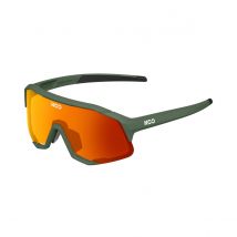 KOO Demos Mattgrüne Brille mit orangefarbenen Gläsern