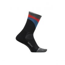 Chaussettes Feetures Elite Ultra Light Mini Crew Noir Rouge Bleu, Taille M