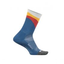 Calcetines Feetures Elite Ultra Light Mini Crew Blau Rot Gelb, Größe M