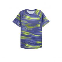 T-shirt Puma Velocity All-Over Print Running Tee Bleu Jaune, Taille M