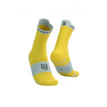 Chaussettes Compressport Pro Racing Socks V4.0 Trail Jaune Bleu, Taille Taille 2
