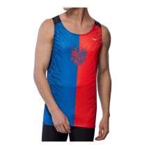 Mizuno Dryaeroflow Graphic Ärmelloses Shirt Blau Rot, Größe M