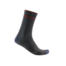 Chaussettes Castelli Distanza 20 Gris Rouge, Taille XXL