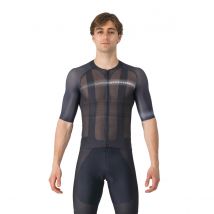 Maillot Manches Courtes Castelli Climber's A/C Noir Gris Foncé, Taille XL