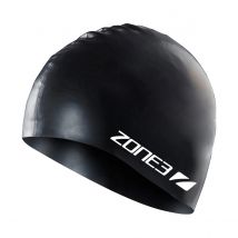 Bonnet de Natation Zone3 Silicone Noir Blanc
