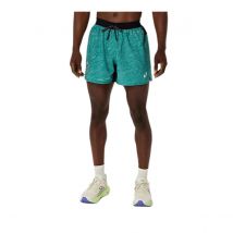Short Asics Fujitrail All Over Print 5in Vert, Taille L