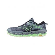 Chaussures de Trail Mizuno Wave Mujin 10 Bleu Vert Femme SS25, Taille 38 - EUR