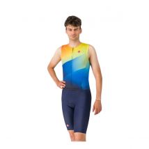 Combinaison de triathlon Castelli Free Sanremo 3 Bleu Jaune, Taille S