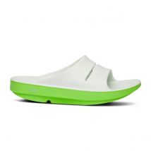 Oofos Recovery Ooahh Weiß Grün Damen Sandalen, Größe 38 - EUR