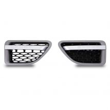 Predator 4x4 Grey &amp;amp; Black Side Air Vents To Fit Range Rover Sport L320 05-09