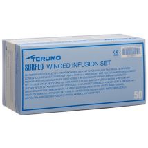 Terumo Surflo Sicherheits-Perfusionsbesteck mit Flügelkanüle 23G 0.6x19mm blau (50 Stück)