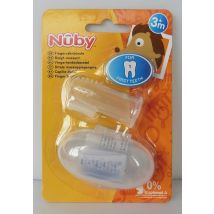 Nûby Finger-Zahnbürste mit Aufbewahrungsbox (1 Stück)