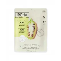 Iroha Nature - 1 maschera viso in tessuto anti-età con noni e acido ialuronico
