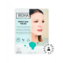 Iroha Nature - 1 maschera viso tessuto peeling perfezionante con acido glicolico (aha) e centella asiatica