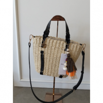 Alex Max - Borsa donna a spalla in paglia a rete - BO2109