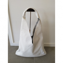 Borsa vera pelle - Borsa a spalla bianca