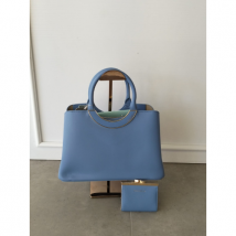 Chrisbella - Textured Tote Bag and Wallet Set - 01