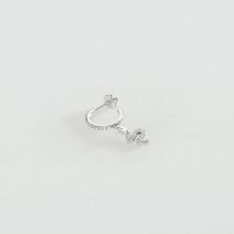 Piercing Créole Snaky - Argenté - Taille Unique - Argent 925/1000 - Oxyde de zirconium - Agatha Paris