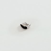 Piercing Créole Suzette - Noir / Blanc - Taille Unique - Argent 925/1000 - Agatha Paris