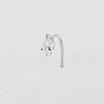 Piercing Ear Cuff Snaky - Argenté - Taille Unique - Argent 925/1000 - Oxyde de zirconium - Agatha Paris