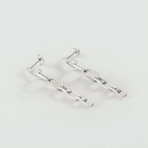 Boucles D'Oreilles Pendantes Chain - Argenté - Taille Unique - Laiton - Agatha Paris