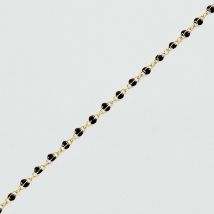 Bracelet Souple Smarty - Noir / Doré - Taille Unique - Acier inoxydable - Agatha Paris