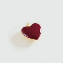 Pendentif Desiree - Rouge / Doré - Taille Unique - Laiton doré 750/1000 - Agatha Paris