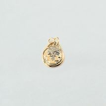 Pendentif Gemeaux Zodiaque - Doré - Taille Unique - Etain doré 750/1000 - Agatha Paris