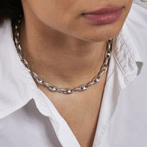 Collier Ras Du Cou Etreinte - Argenté - Taille Unique - Argent 925/1000 - Agatha Paris