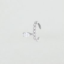 Piercing Ear Cuff Naveta - Argenté - Taille Unique - Argent 925/1000 - Oxyde de zirconium - Agatha Paris