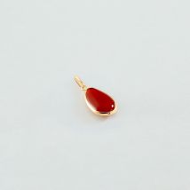 Pendentif Pierre Naturelle - Cornaline - Taille Unique - Laiton doré 750/1000 - Cornaline - Agatha Paris