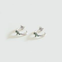 Créoles Beloved - Multicolore / Argenté - Taille Unique - Argent 925/1000 rhodié - Nano gem - Agatha Paris
