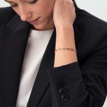 Bracelet Souple Candy - Multicolore / Doré - Taille Unique - Laiton doré 750/1000 - Oxyde de zirconium / Nano Gem - Agatha Paris