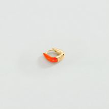 Piercing Créole Suzette - Orange / Doré - Taille Unique - Argent 925/1000 - Agatha Paris