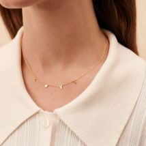 Collier Ras Du Cou With Love - Doré - Taille Unique - Argent 925/1000 doré 750/1000 - Agatha Paris