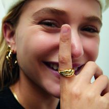Bague Fine Leo - Doré - Laiton - Taille : MM - Agatha Paris