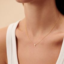 Collier Ras Du Cou Abc - Doré - Taille Unique - Argent 925/1000 doré 750/1000 - Agatha Paris