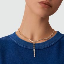 Collier Mi-long Adamas - Doré - Taille Unique - Laiton doré 750/1000 - Oxyde de zirconium - Agatha Paris