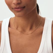 Collier Ras Du Cou Chaîne Boule - Doré - Taille Unique - Laiton doré 750/1000 - Agatha Paris